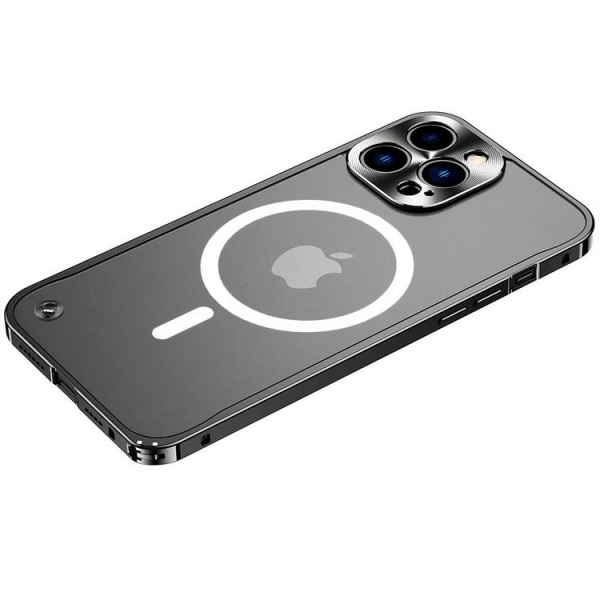 iPhone 13 Pro Max Case Magsafe Metalramme - Sort