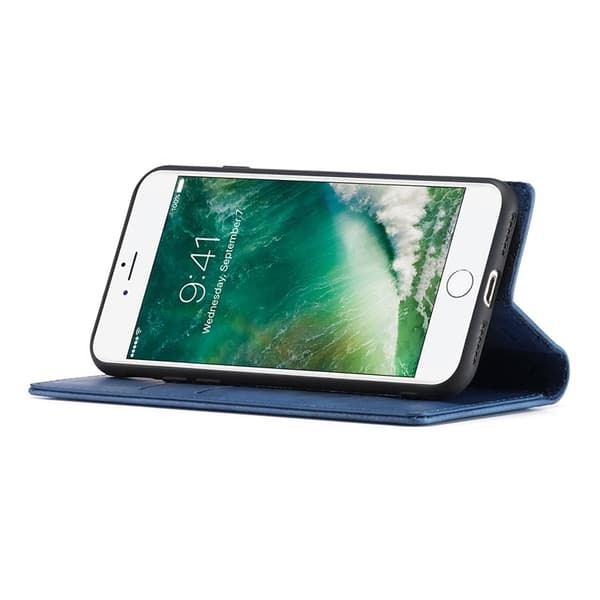 LC.IMEEKE Mobilskal till iPhone 7/8/SE (2020)/SE (2022) KonstLäder - Blå