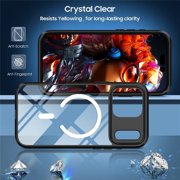 Mobilskal till iPhone 17 Pro MagSafe TPU + PC Clear - Svart Svart