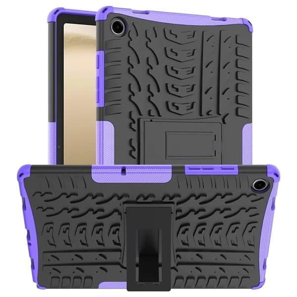 Mobilskal till Galaxy Tab A9 Plus Tire Texture med Kickstand - Lila Lila