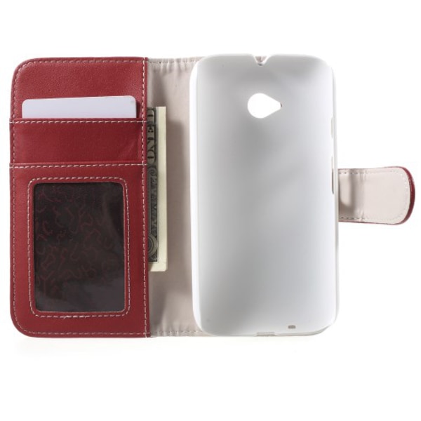 Plånboksfodral till Motorola Moto E (2nd Gen)  - Röd