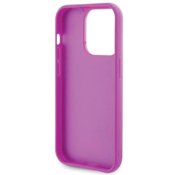 Guess Mobilskal till iPhone 15 Pro Disco Metal Script - Rosa Rosa