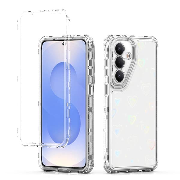 Mobilskal för Samsung Galaxy S26 Transparent TPU - Hjärtan
