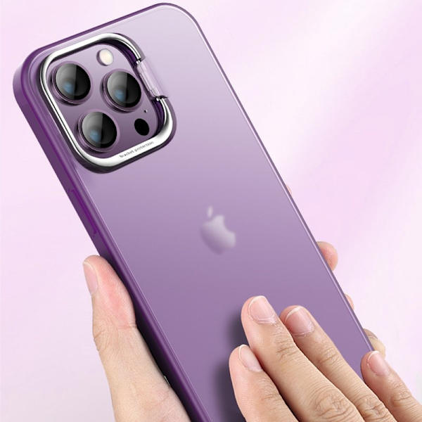 X-LEVEL Mobilskal till iPhone 15 Pro Max Transparent Matte Kickstand