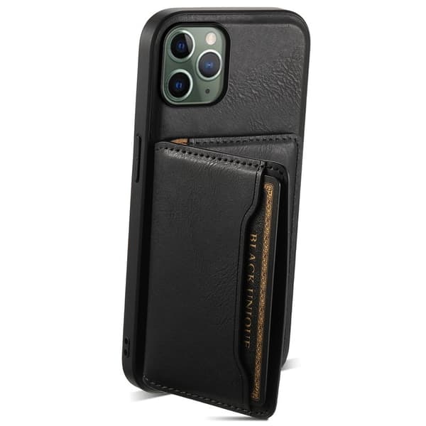DENIOR Mobilskal till iPhone 11 Pro PU Läder + PC + TPU - Svart