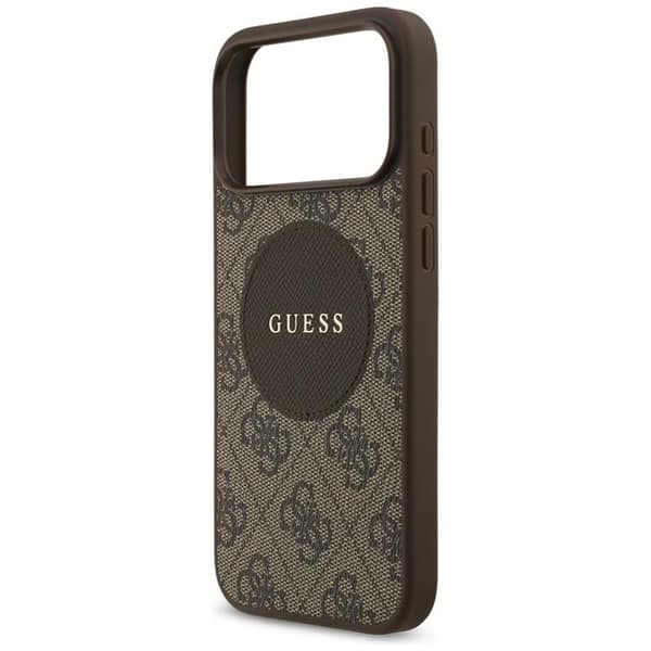 Guess telefontaske til iPhone 17 Pro Max MagSafe 4G Circle Classic Logo - Brun Brun