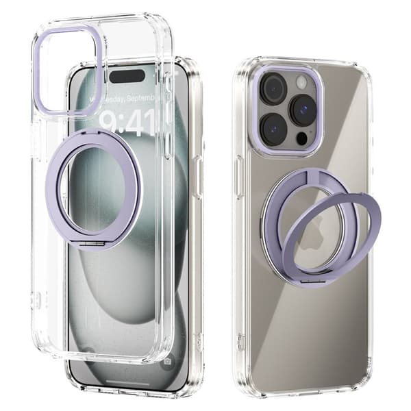 ABEEL Q-LUCK Mobilskal till iPhone 15 Pro Max Shockproof Lila