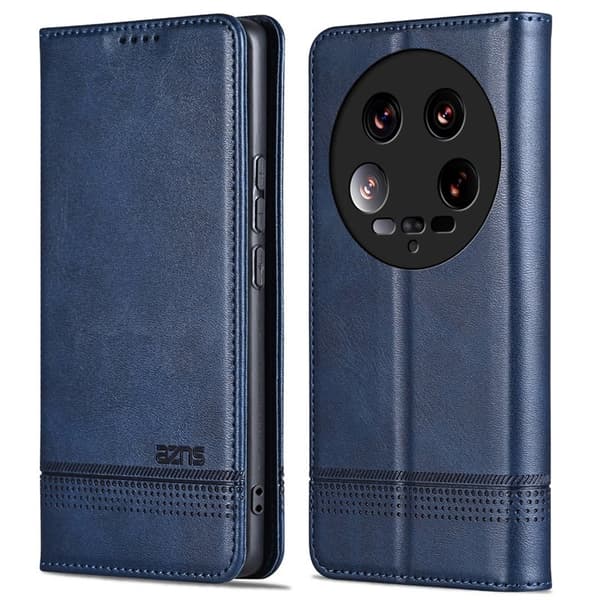 AZNS Xiaomi 14 Ultra Plånboksfodral Konstläder - Blå