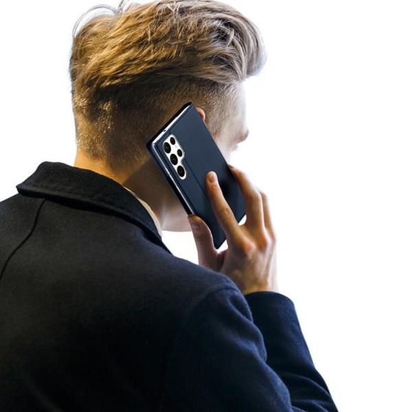Dux Ducis Galaxy S23 Ultra Wallet Case Skin Series - Blå
