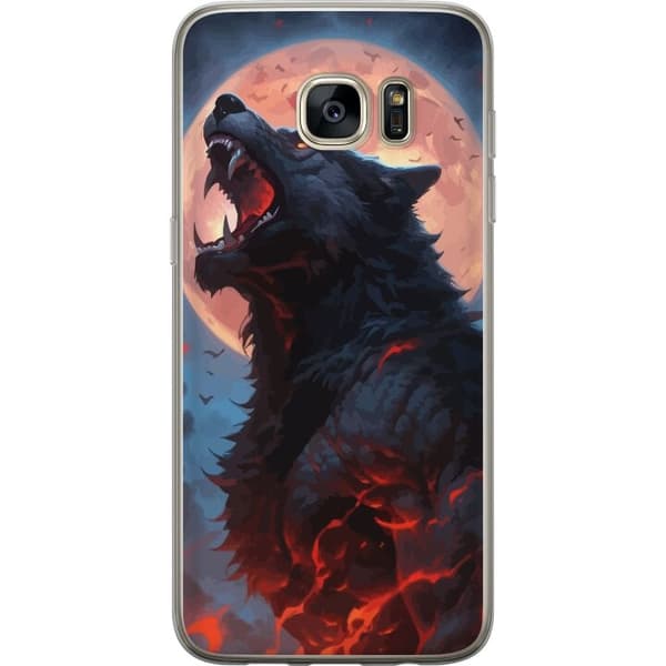Mobilcover til Samsung Galaxy S7 edge med Hylende ulv
