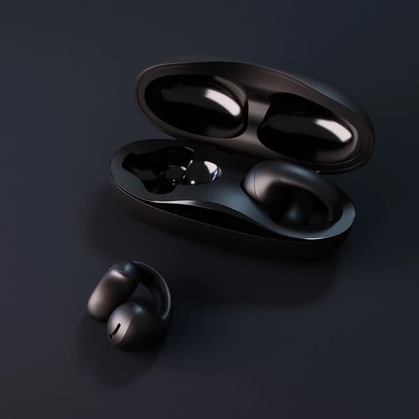 Happy Plugs TWS In-Ear Hörlurar Clip OWS - Svart Black