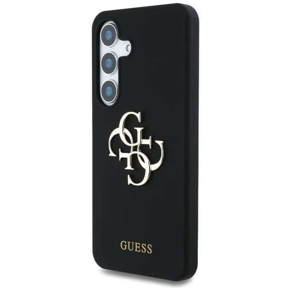 Guess Mobilskal till Galaxy S25 Ultra Silikon Big 4G Bottom Script - Svart Black