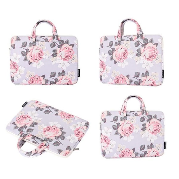 CANVASARTISAN Datorfodral 15" Floral - Grå