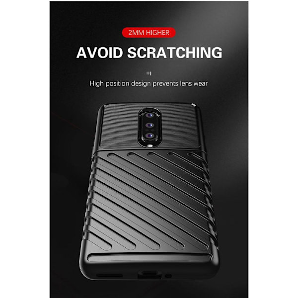 Thunder Twill Texture Cover OnePlus 8 - Sort Black