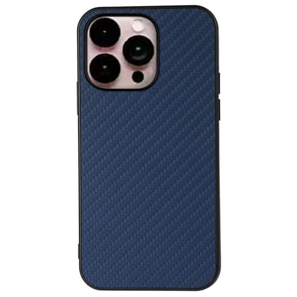 iPhone 14 Pro Max Cover Carbon Fiber - Blå Blå