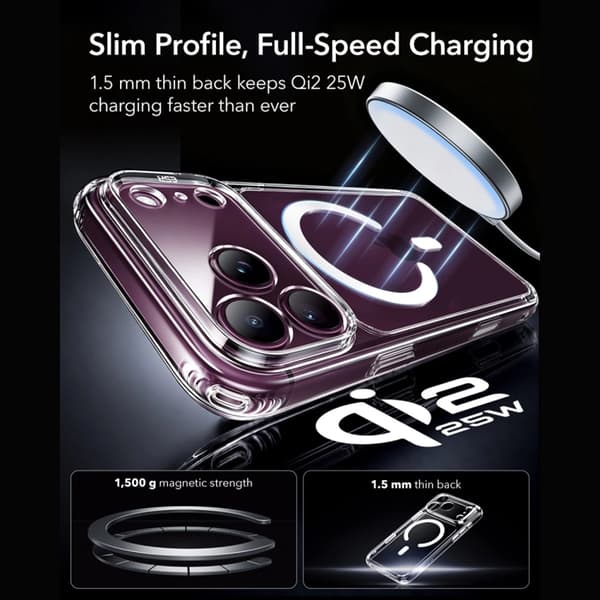 ESR Mobilskal till iPhone 18 Pro Max/17 Pro Max Magsafe med Skärmskydd Transparent