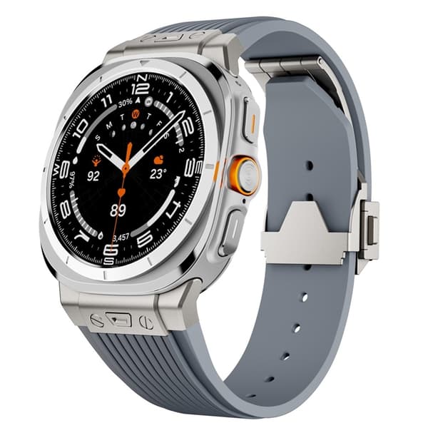 Galaxy Watch Ultra 47mm Armband Titan Connector - Grå Grå