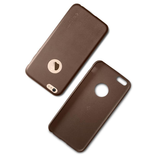 SPIGEN Leather Fit Skal till Apple iPhone 6(S) Plus - Brun Brun