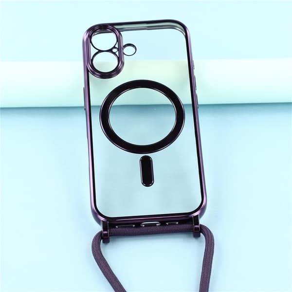 Mobilskal till iPhone 17 MagSafe Electroplating Edge TPU - Lila Lila