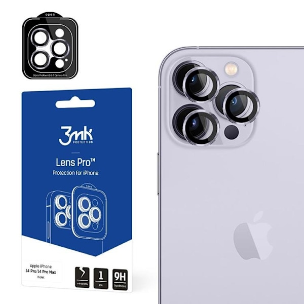 3MK Apple iPhone 14 Pro Max   Kameralinskydd - Violet