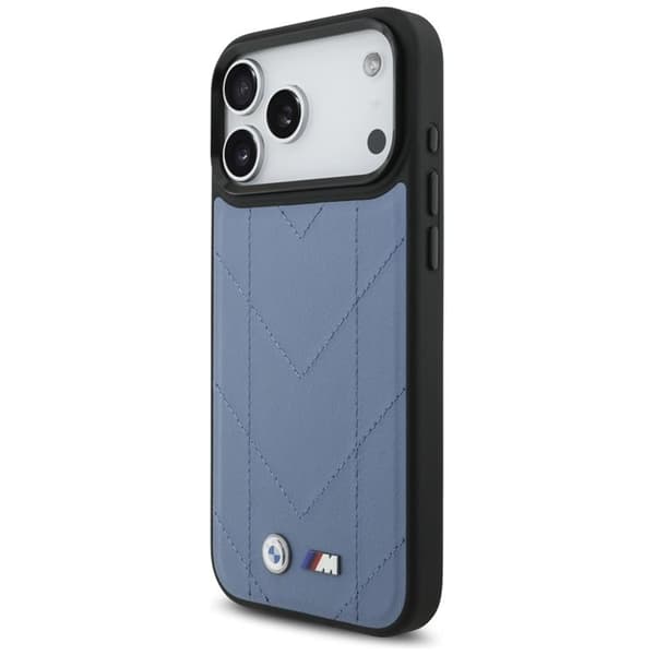BMW Mobilskal till iPhone 17 Pro Max MagSafe M Quilted Logo Blå