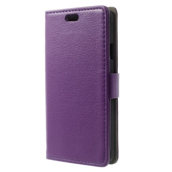 Lychee Embossed Plånboksfodral till Samsung Galaxy Alpha - Lila