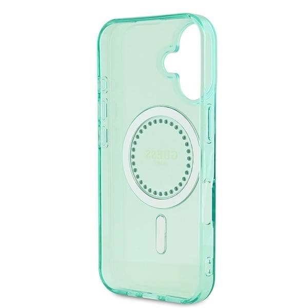 Guess Mobilskal till iPhone 16 Plus MagSafe IML Rhinestones - Grön Grön