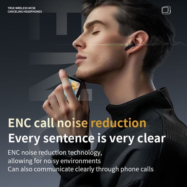 Trådlösa Bluetooth-Hörlurar In-Ear ANC + ENC Smart LX-50 Vit