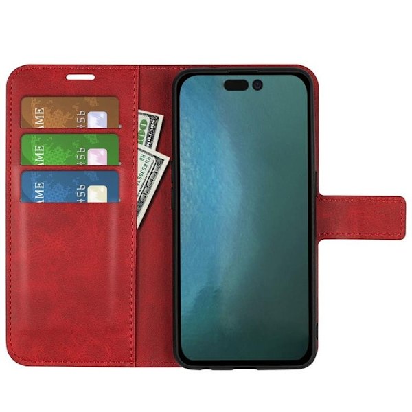 Flip Folio iPhone 14 Pro Plånboksfodral - Röd