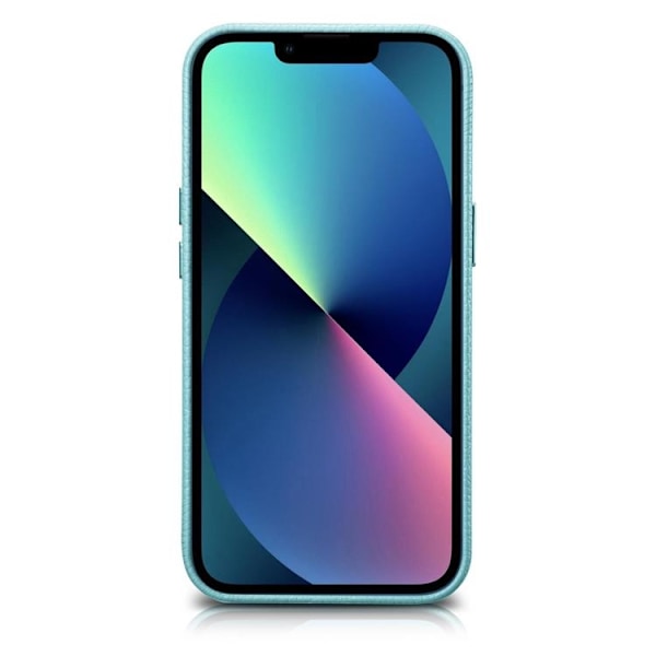 iCarer iPhone 14 Plus Skal Magsafe Äkta Läder Litchi Premium - Grön