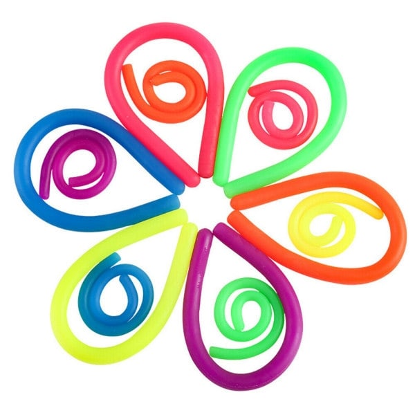 Monkey Noodles Sensory Fidget Toy - Blandade färger 6 st 6 st