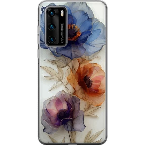 Mobilskal till Huawei P40 med Silkesblommor