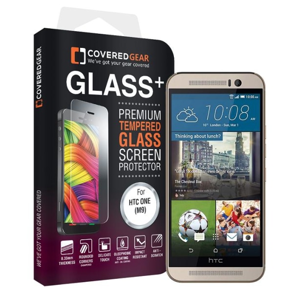 CoveredGear hærdet glas skærmbeskytter til HTC One M9