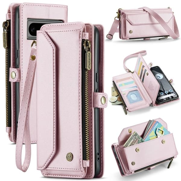CASEME Plånboksfodral Konstläder till Google Pixel 8 Pro - Rosa