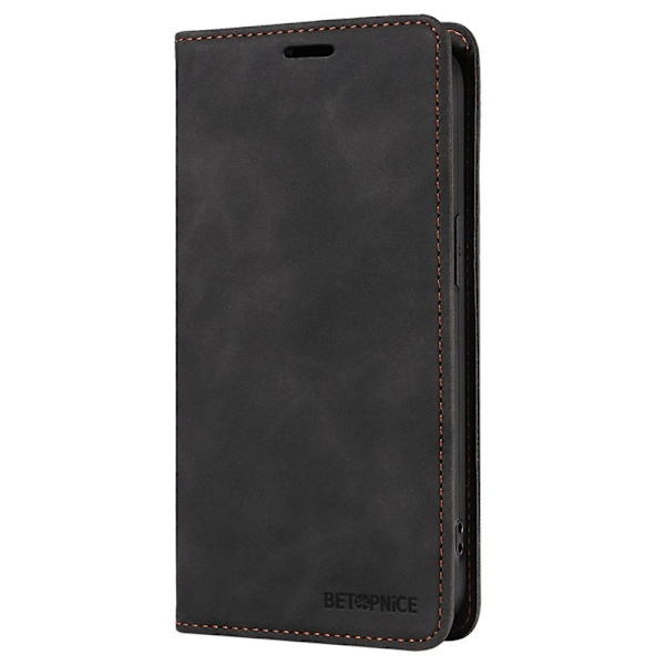 BETOPNICE 003 iPhone 16 Plus Plånboksfodral RFID Blocking Konstläder - Svart
