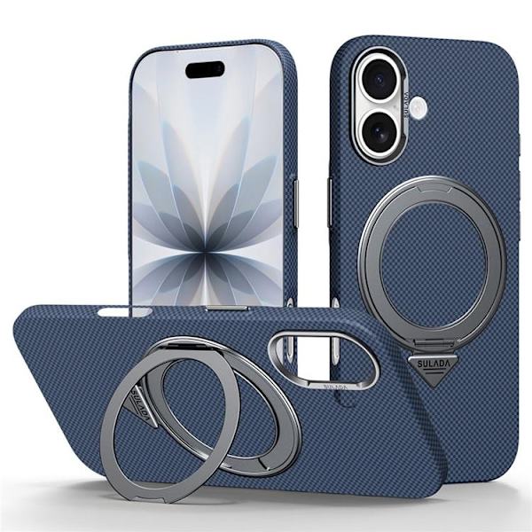 SULADA Mobilskal till iPhone 17 MagSafe Grid Texture - Blå Blå