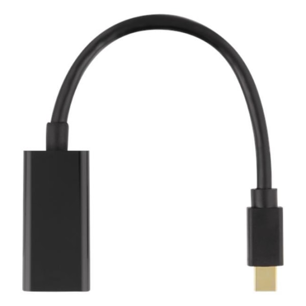 Deltaco Mini DisplayPort-HDMI-sovitin - musta Black