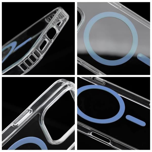 Telefontaske til Galaxy S25 Magsafe Drop Glue - Blå Blå