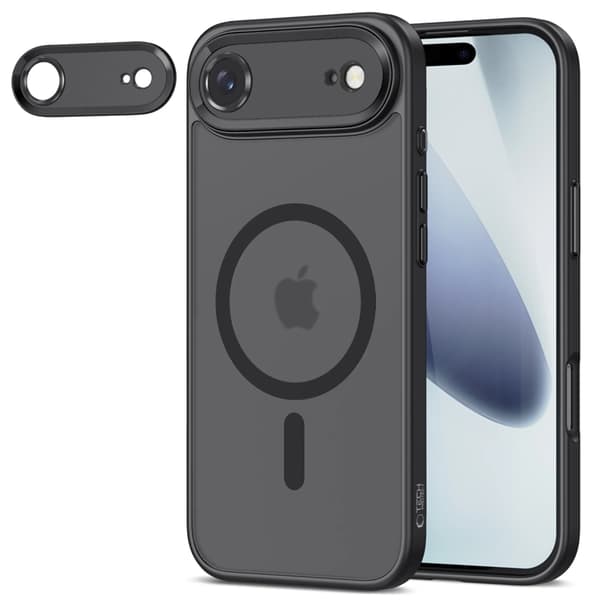 Tech-Protect iPhone Air Magsafe telefontaske med kameradæksel - sort Svart