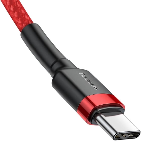 Baseus Cafule USB-C till USB-C kabel PD PD2.0 60W 2m Röd Röd