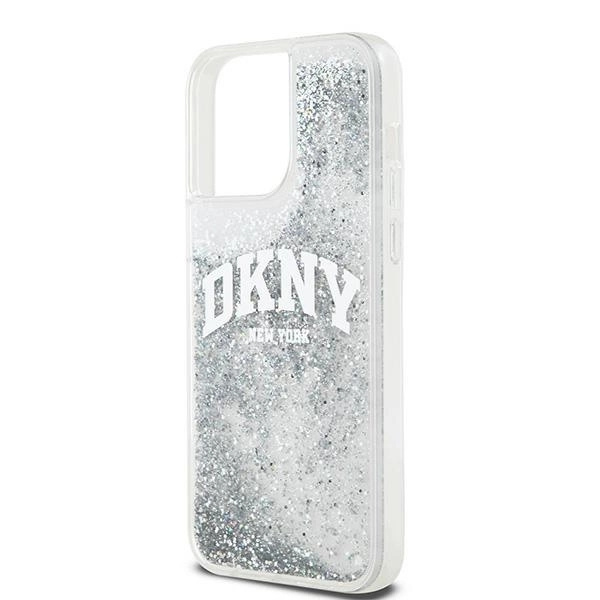 DKNY iPhone 15 Pro Mobilskal Liquid Glitter Big Logo - Vit