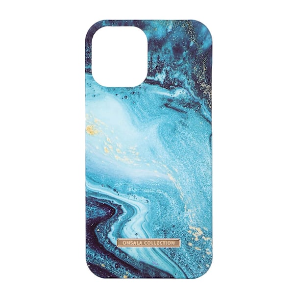 Onsala Mobilskal Soft Blue Sea Marble iPhone 12 & 12 Pro Blå