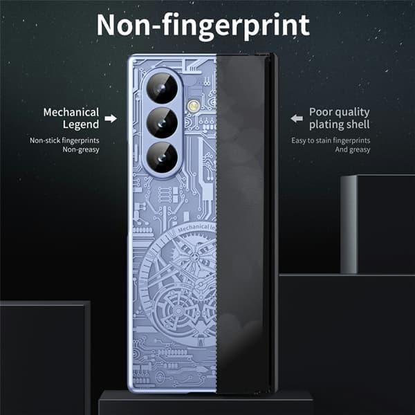 Mobilskal till Galaxy Z Fold 7 Mechanical Legend Electroplating - Blå Blå