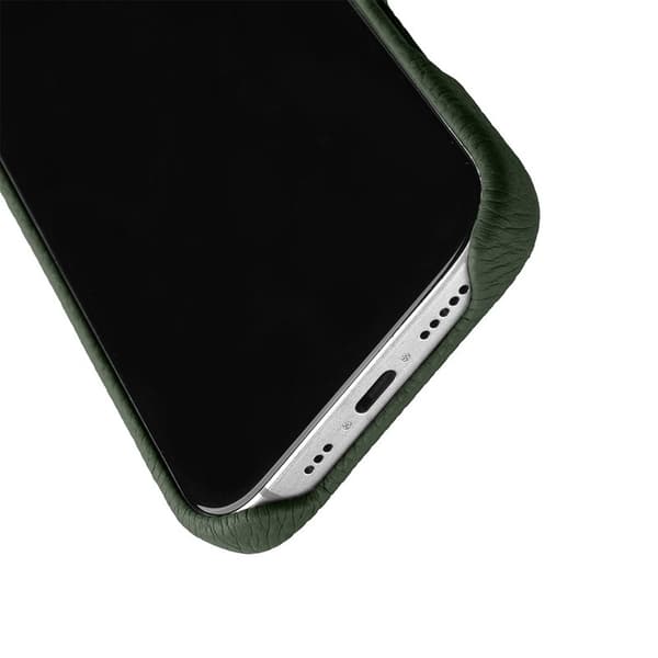 MELKCO Mobilskal till iPhone 16 Pro Max Magnetiskt Äkta Läder Grön