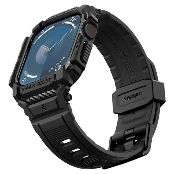 Spigen Apple Watch 42mm Series 10 Etui Rugged Armor Pro - Sort