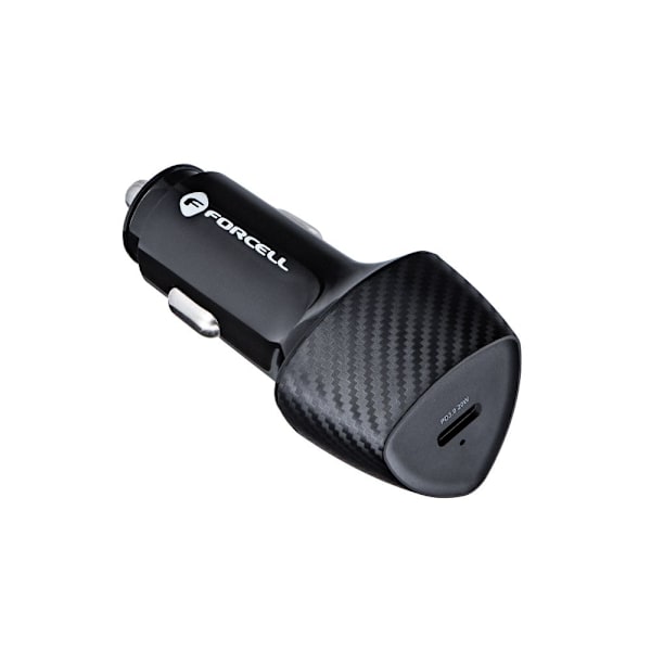 FORCELL CARBON billaddare USB-C 3.0 PD20W svart Svart