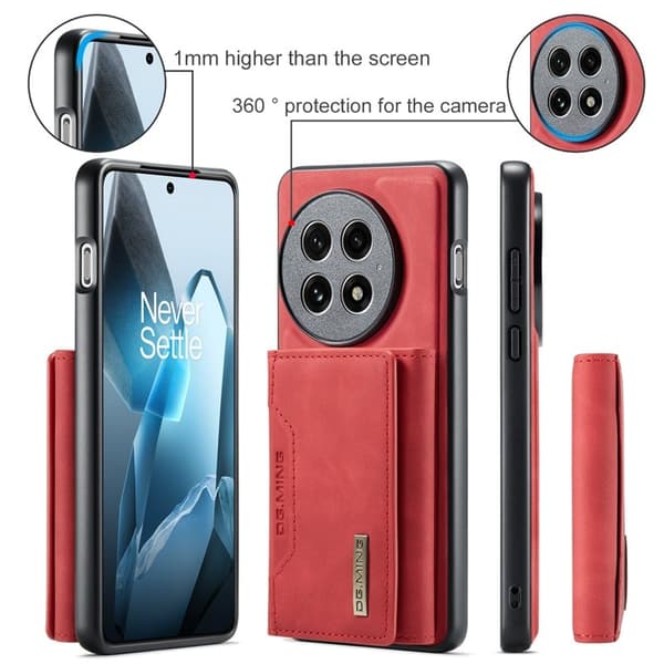 DG.MING M2 Series Mobilskal till OnePlus 13 PU + PC + TPU Röd