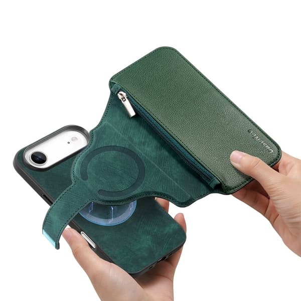 CASENEO MW-02 iPhone Air Plånboksfodral Konstläder - Grön Grön