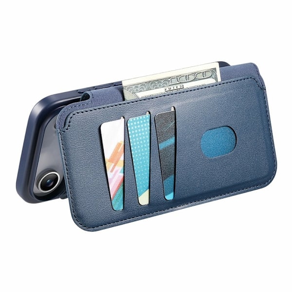 CASENEO iPhone Air Plånboksfodral RFID Blocking Konstläder - Blå