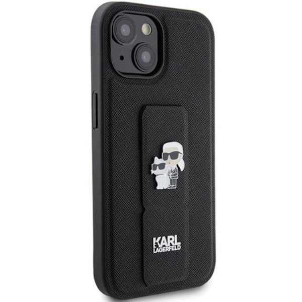 Karl Lagerfeld iPhone 15/14 Plus Mobilskal Gripstand Pins Svart